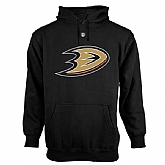 Men's Anaheim Ducks Old Time Hockey Big Logo with Crest Pullover Hoodie - Black,baseball caps,new era cap wholesale,wholesale hats